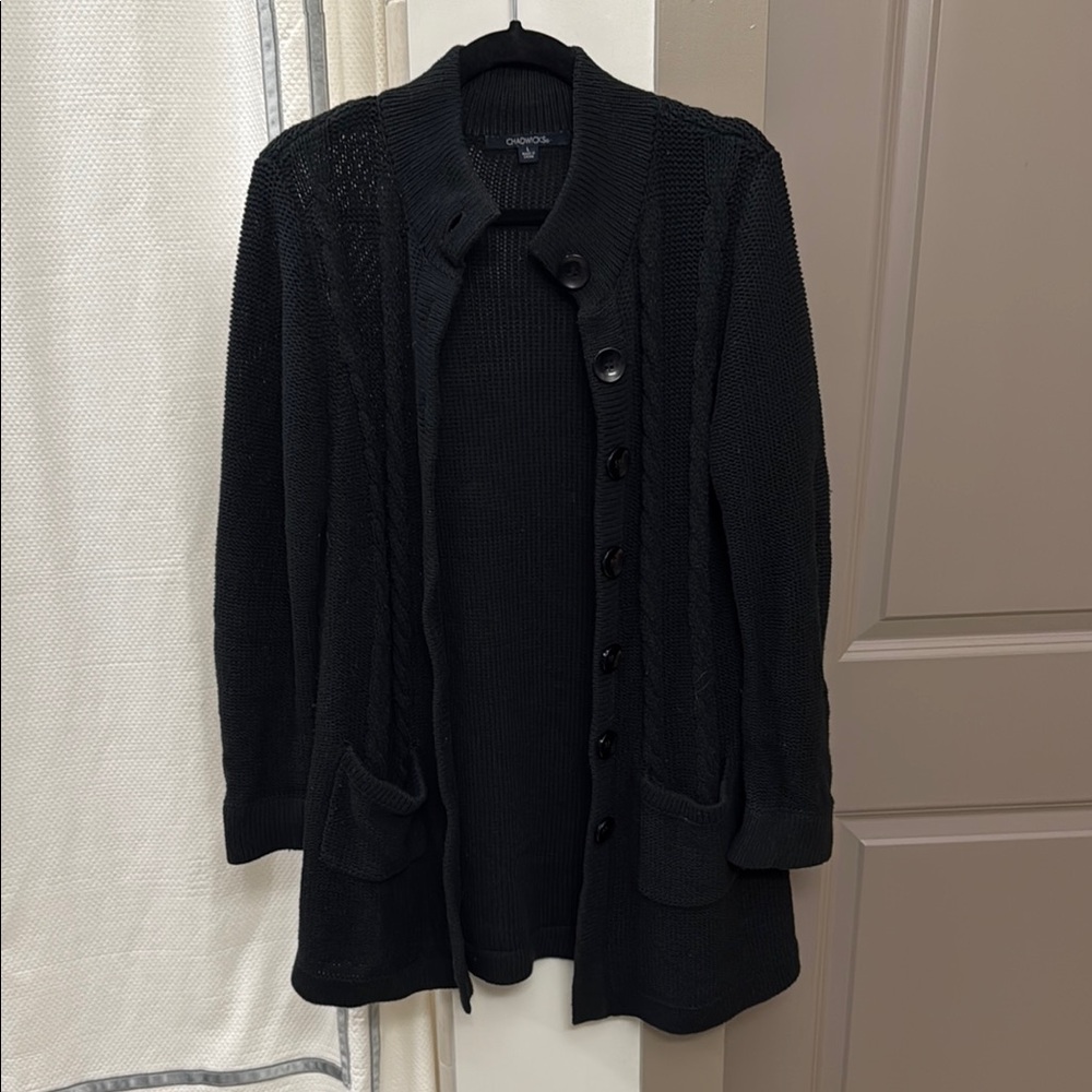 Chadwicks Black Knit Cardigan